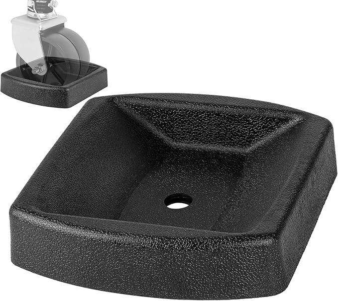 Jack Wheel Chock, Heavy Duty Reinforced Dual Trailer Swirl Jack Caster Wheel Dock, Rubber Double Wheel Chock for Caravans and Trailers Camper Tent