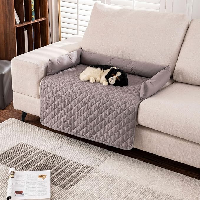 Dog Bed Cover & Couch Protector - Anti-Slip & Waterproof Pet Pad, Cozy Nest for Dogs, Ideal for Sofa, Bed & Car Seat Cushion - Furniture Protector Dark Gray 2XL
