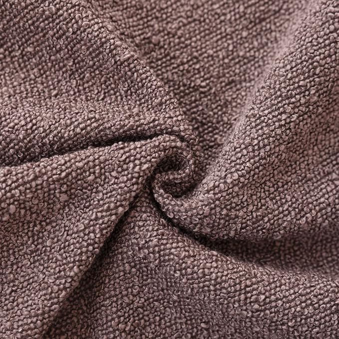 Foindtower Pack of 2 Textured Boucle Throw Pillow Covers Accent Solid Pillow Cases Cozy Soft Decorative Couch Cushion Case for Chair Sofa Bedroom Living Room Home Decor 18x18 Inch Dark Purple