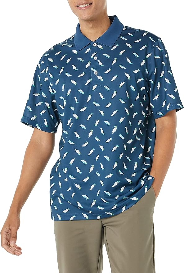 Amazon Essentials Mens Golf Polo Shirt, Moisture-Wicking Quick Dry, Short Sleeve