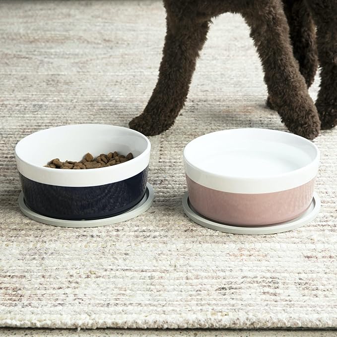 Waggo Habit Silicone Dog Placemat – Set of 2 Modern Heavyweight Silicone Dog Food Mats, Dishwasher Safe, Non-Slip, Solid Color – Forest Green (Medium, 7")