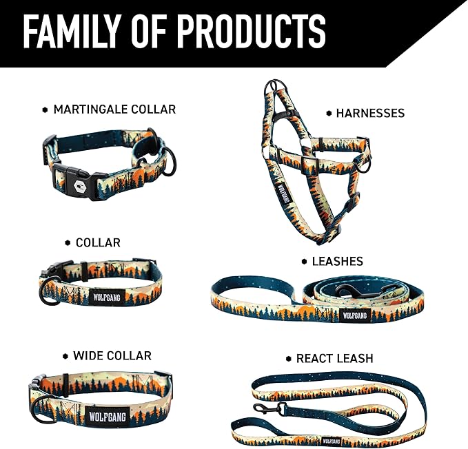 Wolfgang Heavy Duty Adjustable Dog Harness, Pull-Tested to Over 800 lbs for Walking & Training, Overland Print, Extra Large
