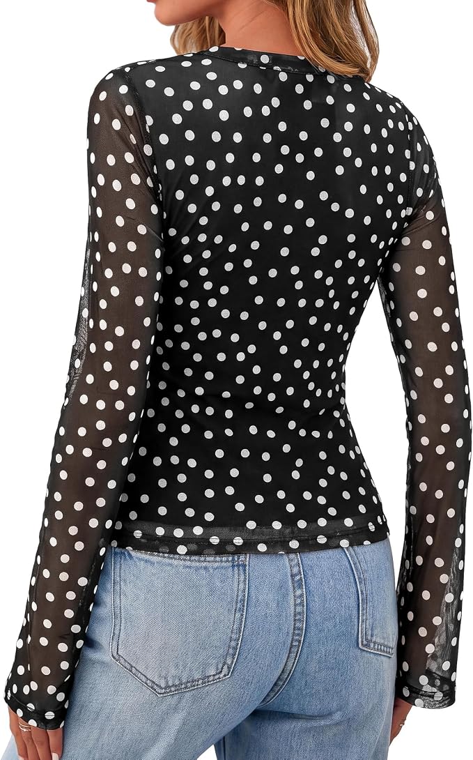 BTFBM Button Down Shirts for Women 2026 Fall Boho Tops V Neck Long Sleeve Blouses Ruched Mesh Fitted Fashion Clothing