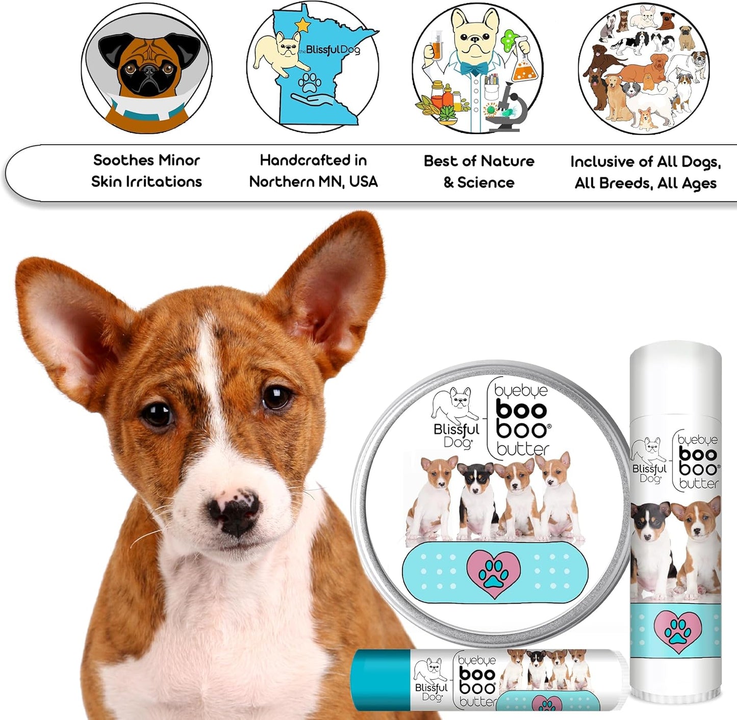 The Blissful Dog Basenji Boo Boo Butter, 8-Ounce