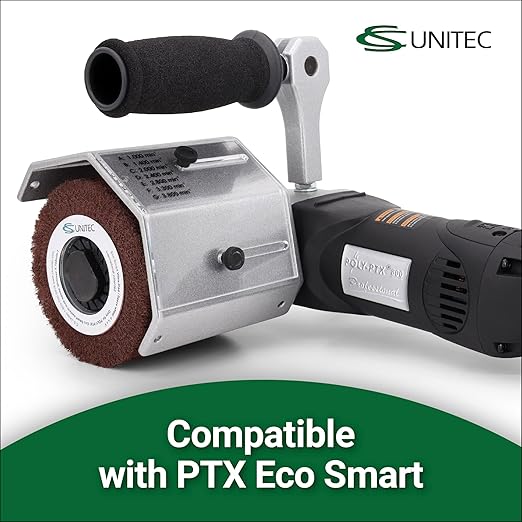 C.S. Unitec PTX Fleece Nonwoven Wheel | 400 Grit Metal & Wood Grinder Polisher Tool Wheel Attachment | 4" Diameter x 4-1/8" Wide (47415)