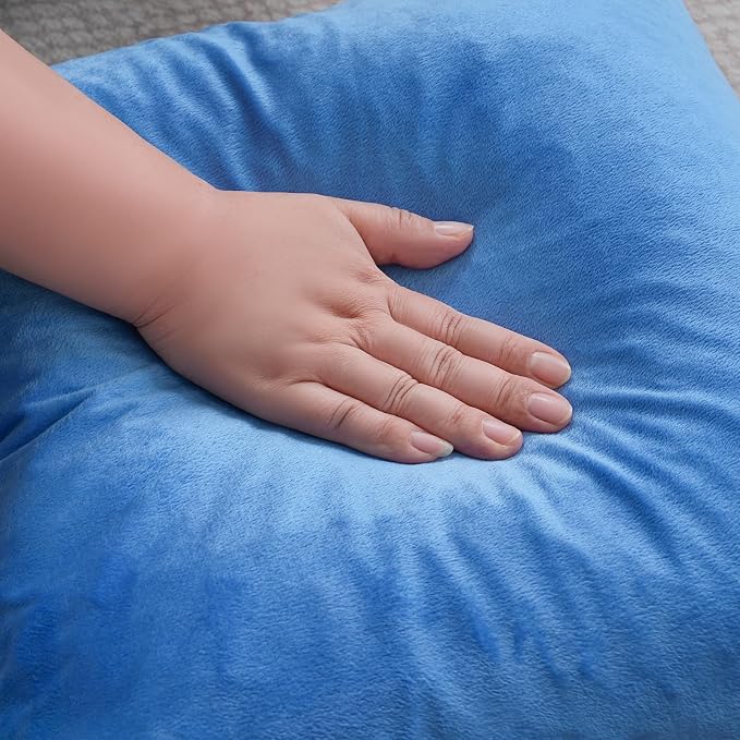 Velvet Royal Blue Throw Pillow Covers 12”x20”Pack of 2 Soft Decorative | Square Cushion Covers for Couch Sofa Bed Livingroom Car Home Decor,30x50Cm