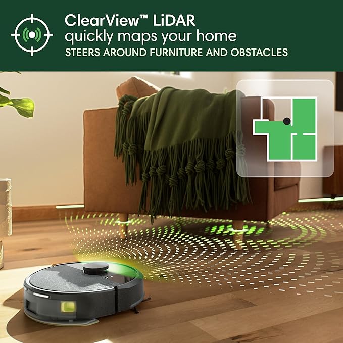 iRobot Roomba 105X Combo Robot Vacuum & Mop with AutoEmpty Dock, Self‑Emptying for Up to 75 Days, 70× Power‑Lifting Suction, Smart LiDAR Mapping, App & Voice Control, Ideal for Homes with Pets & Kids