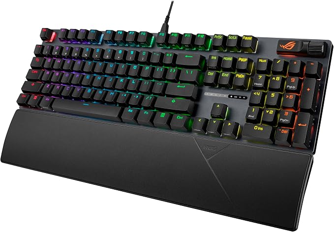 ASUS ROG Strix Scope II X Wired USB Mechanical Gaming Keyboard – 100% Full-Size, Hot Swappable Pre-lubed ROG NX Snow V2 Linear Switches, PBT Keycaps, RGB, PC/Mac Support - Black