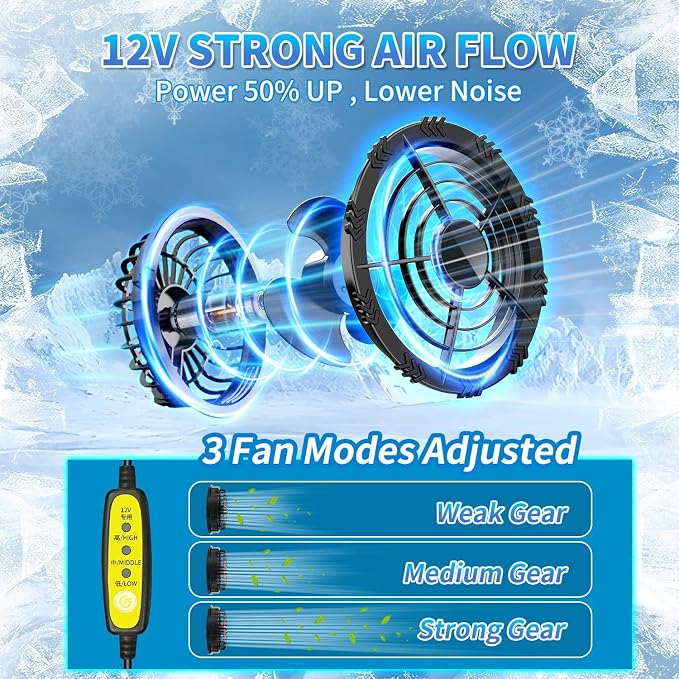 Cooling Vest with 30,000mAh Battery Pack,2 High-Speed Cooling Fans Jacket Air Conditioned Workwear for Summer