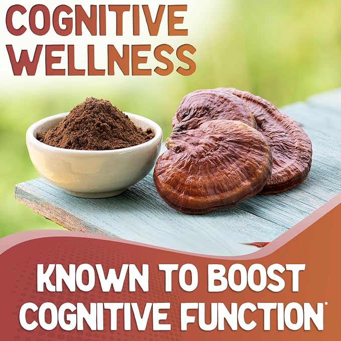 Reishi Mushroom Capsules - 360 Count Red Reishi Mushroom Capsules - 6 Month Supply Real Mushrooms Reishi Supplement Pills for Cognitive and Immune Boost - Mushroom Reishi Hongo Reishi Organico