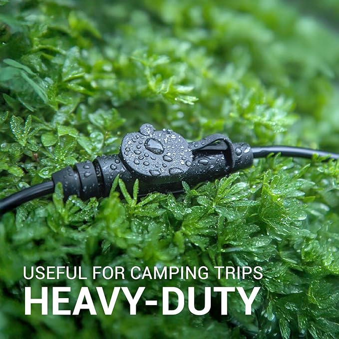 COLSEN Extension Cord with Multiple Outlets – 25 ft Heavy Duty 16 Gauge Power SJTW Cable, 15 Amp 3 Prong 6 NEMA Multi Plug, 16 AWG Male to Female Connector, 5-15R Female Socket, Outdoor/Indoor Black