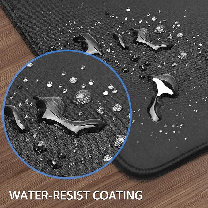 KTRIO Large Gaming Mouse Pad Desk Mat for Gamer, 35.4" x 15.7", Black, XXXL | Extended Size Design, Superior Micro-Weave Cloth, Non-Slip Rubber Base, Durable Stitched Edges, Water-Resistant Coating
