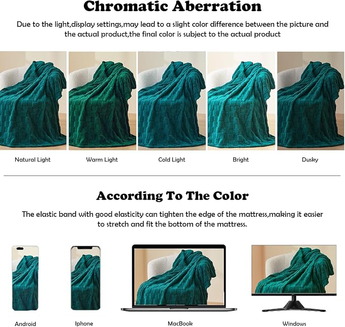 NEWCOSPLAY 3D Checkered Flannel Twin Blanket, Dark Teal, 60"x80" | Super Soft Cute Lightweight Decorative Premium Silky Fleece Blanket for Couch Sofa Bed, Gift for Women Men, All Season Use