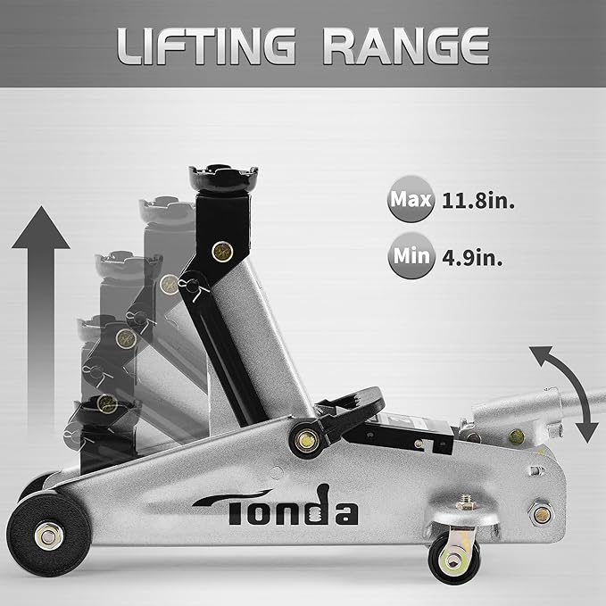 TONDA Floor Jack with Floor Jack Rubber Pad 2 Pack