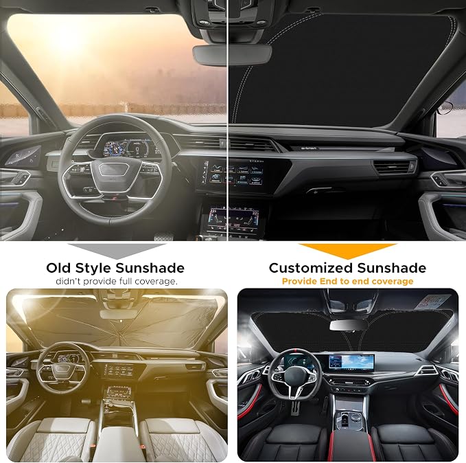 Econour Windshield Sunshade for Alfa Romeo 4C 2015-2018, 2019, 2020 Sun Visor for Front Window Sun Shade Cover, UV Blocker & Protector, Car Accessories