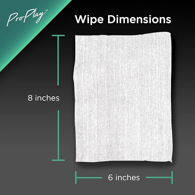 ProPlay Ball & Club Cleaning Wipes | Powerful Cleaner Removes Dirt, Grass, and Sand | Convenient, Resealable Pack - Unscented 8 Pack