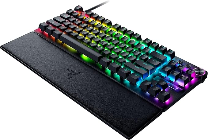 Razer Huntsman V3 Pro TKL 8KHz Esports Gaming Keyboard, Black | Analog Optical Switches Gen 2, 8KHz Polling, Razer Snap Tap, Rapid Trigger, Adjustable Actuation, Media Controls