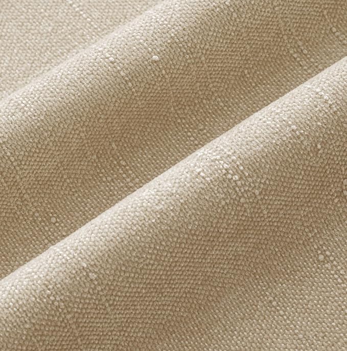 MIULEE Textured Chenille Throw Pillow Covers 18x18 Inch Beige | Pack of 2 Decorative Soft Throw Pillows, Solid Textured Cushion Covers, Modern Home Decor for Couch Sofa Bedroom Living Room