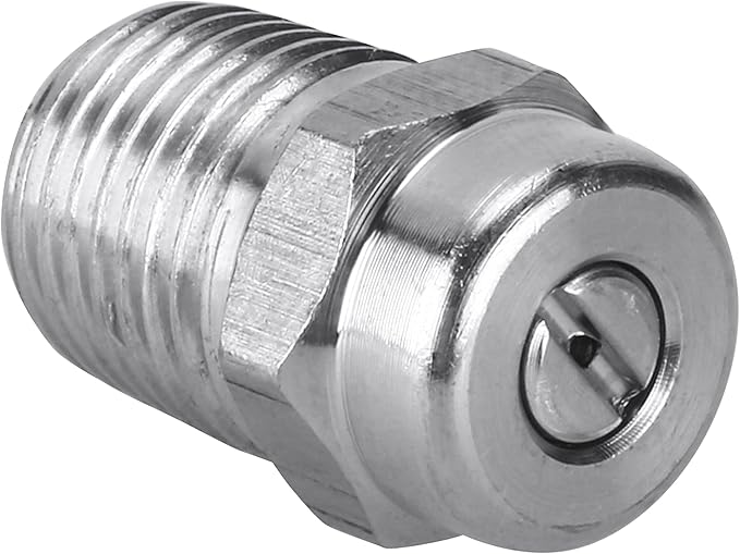 Tool Daily Pressure Washer Nozzle Tips, Replacement for Surface Cleaner, Water Broom and Undercarriage Cleaner, 4000 PSI, 1/4 Inch Male NPT, 25 Degree Silver