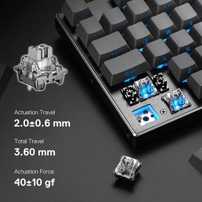 Redragon K556 PRO Wireless RGB Gaming Keyboard, Aluminum Board, PBT Keycaps | 0 Delay Tri-Mode BT/2.4GHz/USB-C for More Devices, Rock-Solid Stability, AM-PM Using Durability, Pro Software, Gradient Color