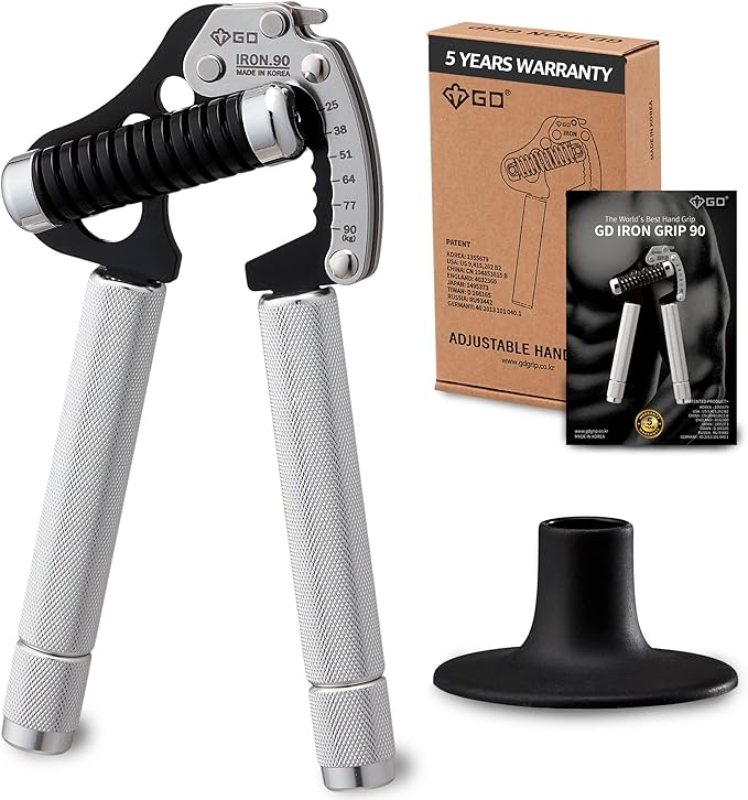 GD IRON GRIP Grip Strength Trainer Adjustable Hand Gripper Strengthener Hand Grip Exerciser Wrist Strengtheners Silent & Durable – Forearm, Finger & Hand Strength Training for Athletes, Climbers & Rehabilitation