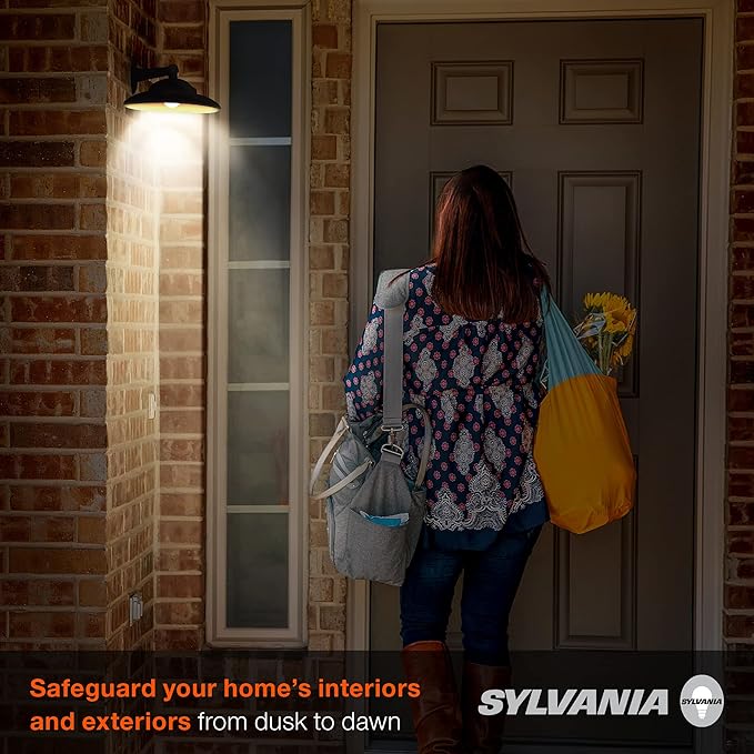 Sylvania Dusk to Dawn A21 LED Light Bulb with Auto On/Off Light Sensor, 100W=13W, 1500 Lumens, 5000K, Daylight - 1 Pack (41291)