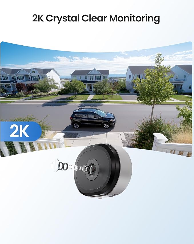 ZOSI C680 2K Window Security Camera with Full Color Night Vision, 3MP Indoor Plug-in WiFi Camera for Home Security, AI Human Vehicle Detection, 2.4/5GHz WiFi, 24/7 Recording, 2 Way Talk, Easy Install