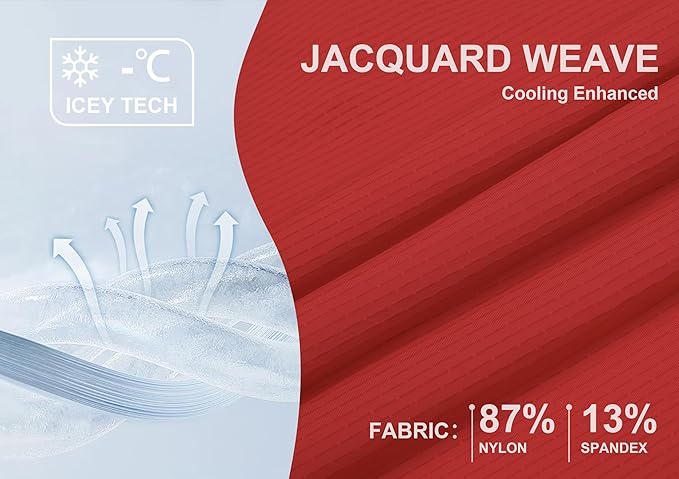Esabel.C Jacquard Golf Shirts for Men Moisture Wicking Short Sleeve Performance Dry Fit Active Mens Polo Shirts