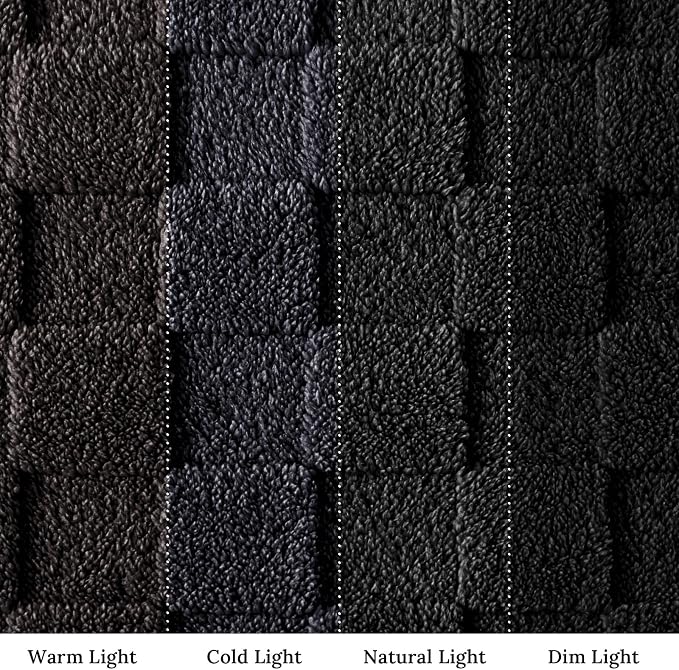 Exclusivo Mezcla 3D Checkered Fleece Twin Blanket for Bed, Black | Super Soft and Cozy Fluffy Bed Blanket, Cute Fuzzy Blanket for Teens Back to School, Dorm Essentials, All Season, 60"x80"