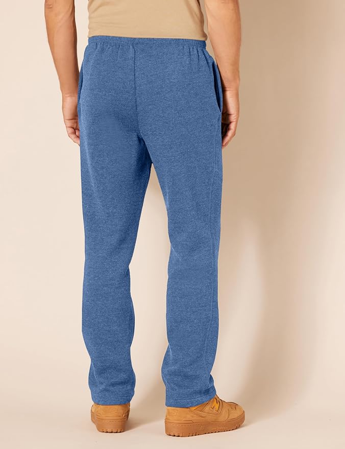 Amazon Essentials Men's Relaxed Straight Leg Fleece Open Bottom Sweatpant (Available in Big & Tall)