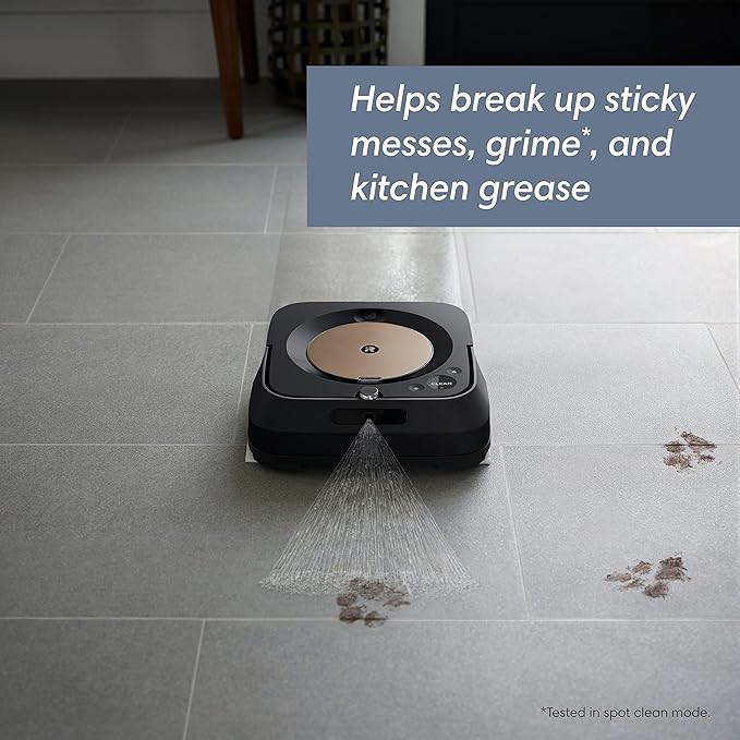 iRobot Braava Jet m6 (6012) Ultimate Robot Mop- Wi-Fi Connected, Precision Jet Spray, Smart Mapping, Works with Alexa, Ideal for Multiple Rooms, Recharges and Resumes, Black