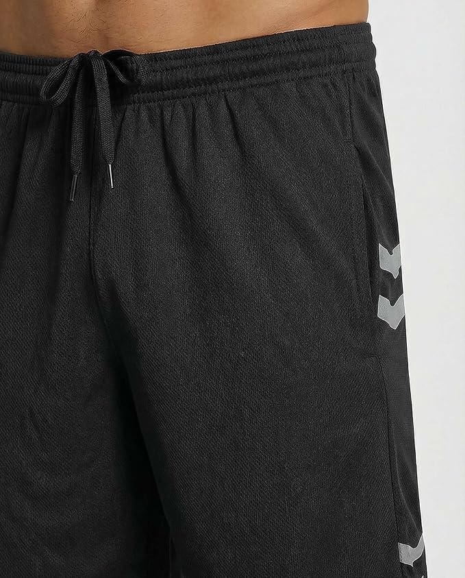 5 Pack Men's Mesh Shorts Athletic Basketball Sports Gym Workout Pockets | Cooling Moisture-Wicking, 9", Long, Quick-Dry, Breathable, Elastic Drawstring Waistband. Running, Exercise, Soccer, Training.