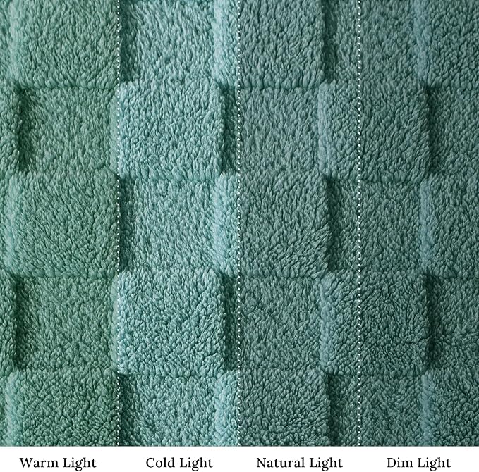Exclusivo Mezcla 3D Checkered Fleece Twin Blanket for Bed, Celadon | Super Soft and Cozy Fluffy Bed Blanket, Cute Fuzzy Blanket for Teens Back to School, Dorm Essentials, All Season, 60"x80"