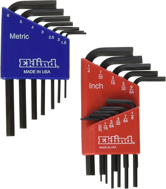 Eklind 10518 Metric & Standard 18pc Hex Key Set - Short