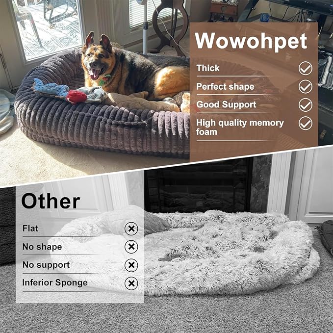 Human Dog Bed for Adult,70"x38"x10" Extra Large Human Pet Bed,Orthopedic Washable XL Dog Bed with Memory Foam (Pink)