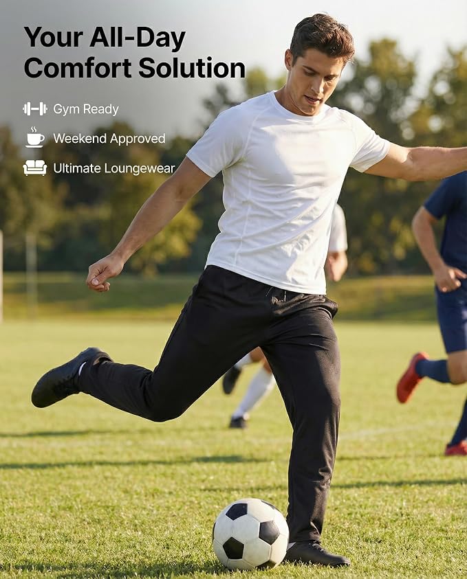 3 Pack Men's Mesh Open Bottom Sweatpants Active Athletic Workout Gym Pocket | Available in Big & Tall, Uncuffed, Elastic Waistband, Drawstring, Straight Leg, Running, Jogging, Exercise, Training, Sports