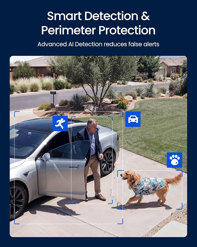 REOLINK OMVI 3i PoE Triple-Lens PoE Security Camera with Auto Tracking | 10MP 180�� Panoramic & 4K PT, AI Video Search, 24/7 Recording, Perimeter Protection, Color & IR Night Vision, Smart Detection