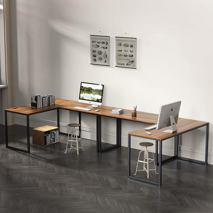 SHW Mission 48-Inch Home Office Computer Desk, Walnut