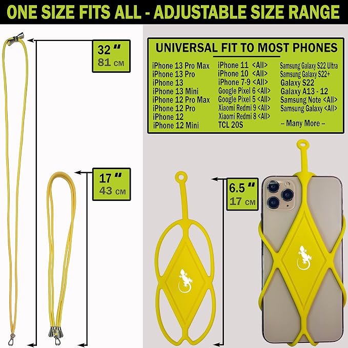 Gecko Travel Tech Cell Phone Lanyard Phone lanyards for Around The Neck Neck Lanyard Phone Crossbody