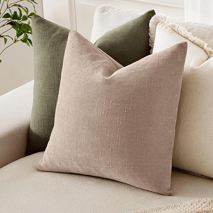 MIULEE 12x20 Inch Lumbar Textured Chenille Throw Pillow Covers Irish Cream | Pack of 2 Decorative Soft Throw Pillows, Solid Textured Cushion Covers, Modern Home Decor for Couch Sofa Bedroom Living Room