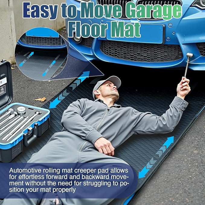 Creeper Rolling Mat All-Season Soft, Foldable Car Creeper Mat Year-Round Flexible, Upgraded Durable Material