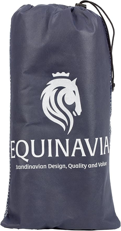 Equinavia Cool Relief Therapy Ice Boots Leg Wraps Pair for Horses, Gel Pack with Adjustable Straps | 16.5" x 15.5" with Storage Bag - Navy Blue - Pair - One Size