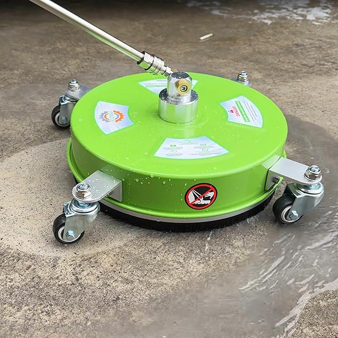 PWACCS 14" Pressure Washer Surface Cleaner, Stainless Steel Surface Cleaner for Power Washer, Pressure Washer Attachment for Cleaning Driveways, Patios, Sidewalks, and Decks, 1/4" Quick Connect