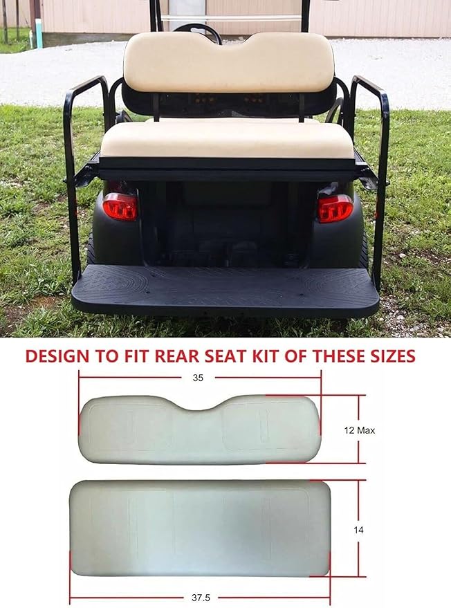 Huskey Parts Company Deluxe Diamond Golf Cart Seat Cover for EZGO Valor/TXT 2014-2022, Charcoal Gray