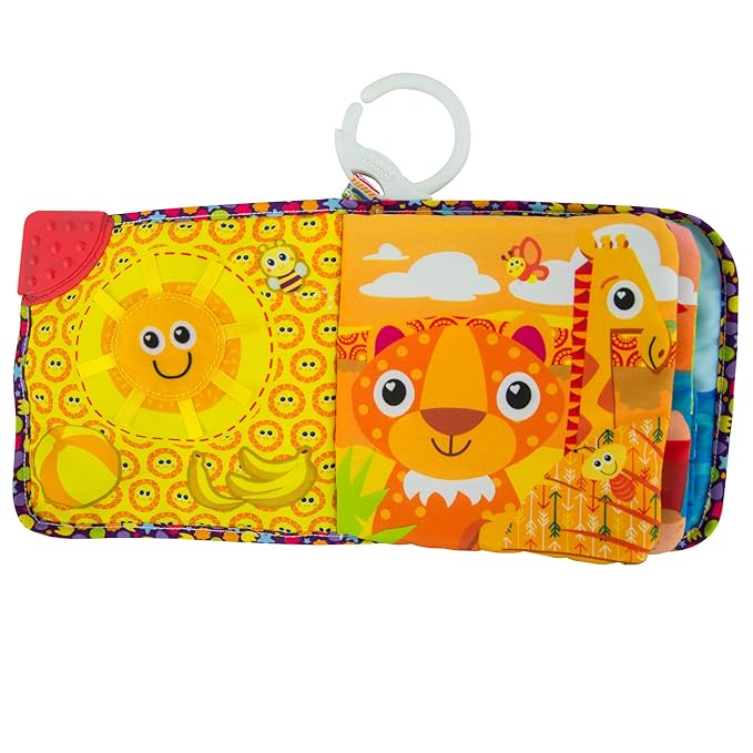 Lamaze Fun with Colors Soft Baby Book - High Contrast Baby Book with Crinkly Cloth Pages - Sensory Books for Babies Ages 6 Months and Up