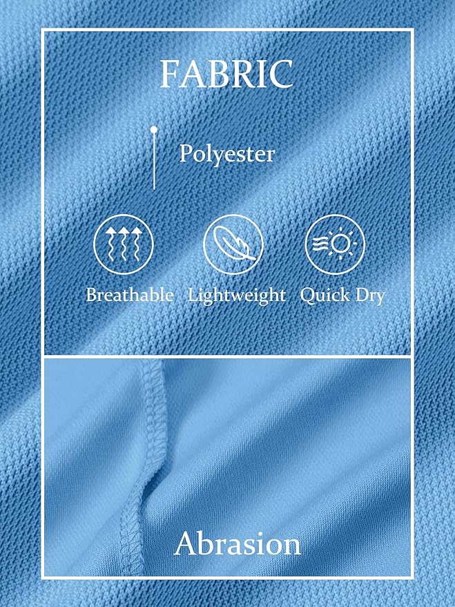 TACVASEN Mens Golf Shirt Dry Fit Mens Polo Shirts Short Sleeve Performance Golf Polos for Men with Collar Work Shirts