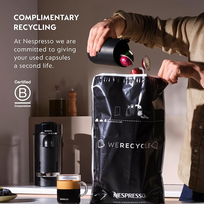 Nespresso Vertuo Next Deluxe Coffee and Espresso Maker, Pure Chrome with Aeroccino Milk Frother,1.1 liter, Black,Dark Chrome