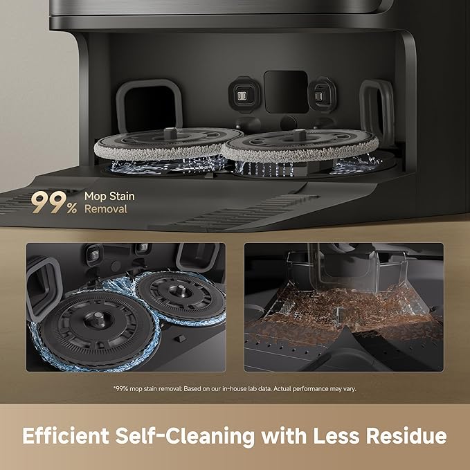 dreame D30 Ultra Robot Vacuum and Mop, All-in-One Base Station | 25,000Pa Powerful Suction, 100-Days Auto-Empty, MopExtend Tech for Edge Cleaning, Smart Obstacle Avoidance, Black