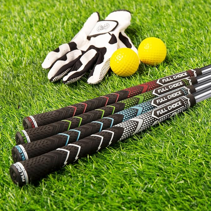 Rubber Golf Grips 13 Pack, High Traction, Non-Slip, Advanced Texture, Choose from 13 Grips or 13 Grips with Regripping Kit, Standard/Mid/Jumbo Size, 4 Colors Available RG01 Golf Club Grips
