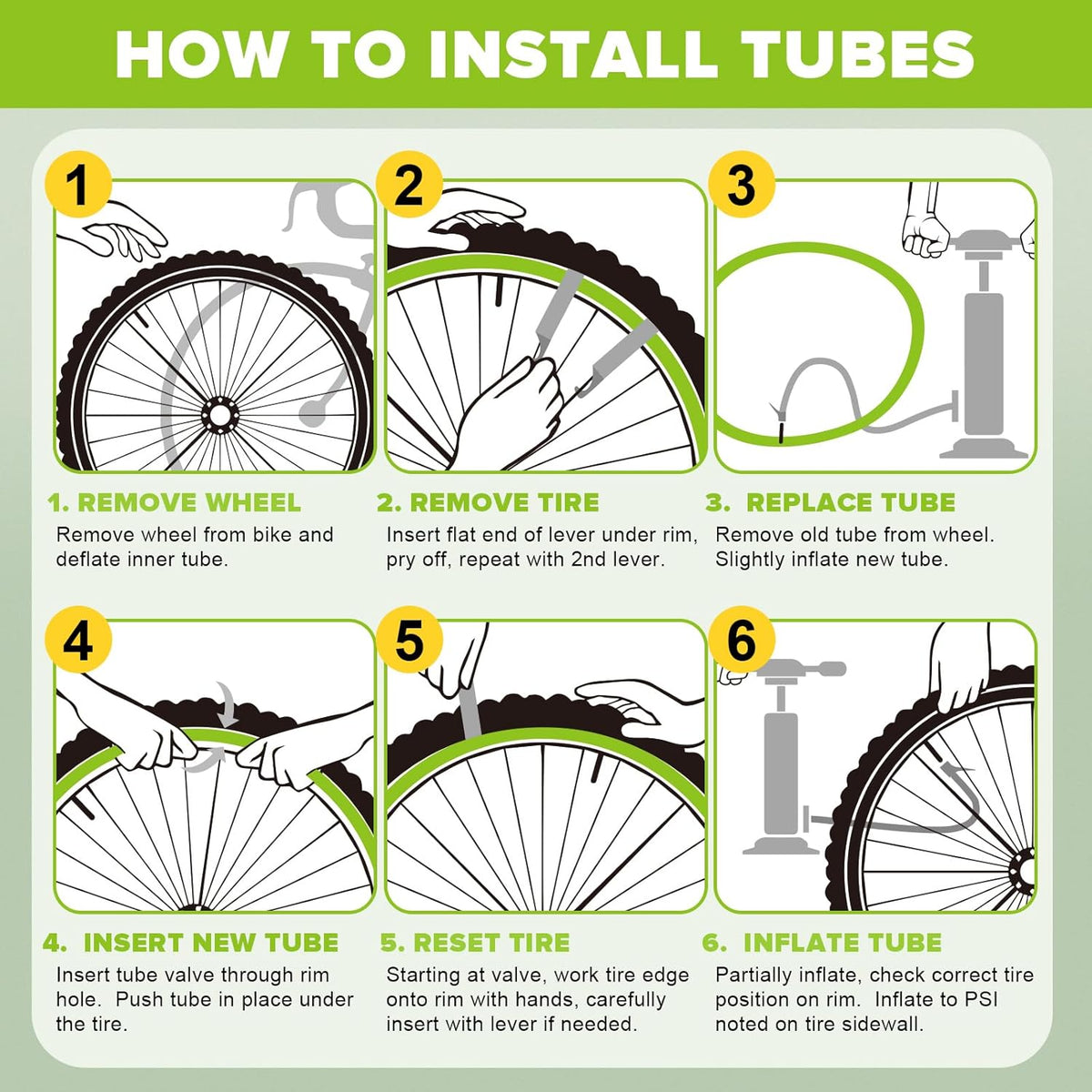 Skiennix Bicycle Tube - Reliable Inner Tube with 32mm AV Schrader Valve - 12" to 29" Sizes Available